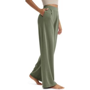 image:imageODODOS Modal Soft Wide Leg Pants for Women High Waist Casual Relaxed Pants with Pockets2729 31 InseamDark Sage