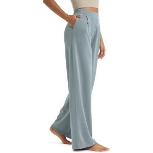 image:imageODODOS Modal Soft Wide Leg Pants for Women High Waist Casual Relaxed Pants with Pockets2729 31 InseamGrey Blue