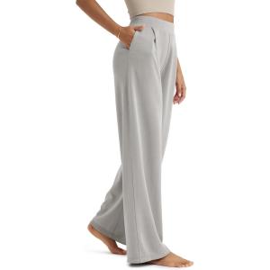 image:imageODODOS Modal Soft Wide Leg Pants for Women High Waist Casual Relaxed Pants with Pockets2729 31 InseamLight Gray