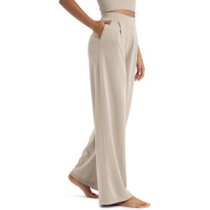 image:imageODODOS Modal Soft Wide Leg Pants for Women High Waist Casual Relaxed Pants with Pockets2729 31 InseamSmokey Taupe