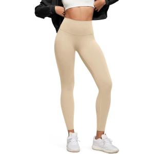 image:imageODODOS No Front Seam Yoga Leggings for Women  25  28 High Waist Buttery Soft Lounge Yoga PantsBeige