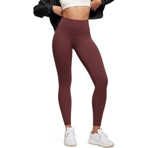 image:imageODODOS No Front Seam Yoga Leggings for Women  25  28 High Waist Buttery Soft Lounge Yoga PantsBurgundy