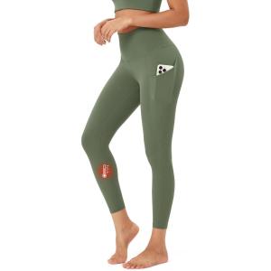image:imageODODOS ODTHERMAL Womens Fleece Lined Yoga Pants with Pockets  25  28 High Waisted Warm Workout LeggingsDark Olive