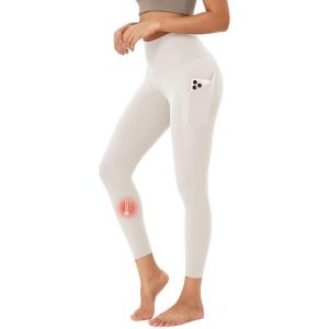 image:imageODODOS ODTHERMAL Womens Fleece Lined Yoga Pants with Pockets  25  28 High Waisted Warm Workout LeggingsOat Milk
