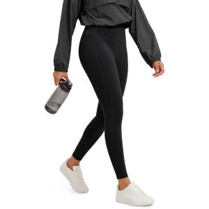 image:imageODODOS Tummy Control 78 Compression Leggings for Women 25 High Waist Workout Yoga Pants with HighPositioned PocketsBlack
