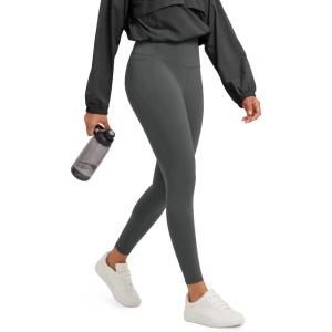 image:imageODODOS Tummy Control 78 Compression Leggings for Women 25 High Waist Workout Yoga Pants with HighPositioned PocketsCharcoal