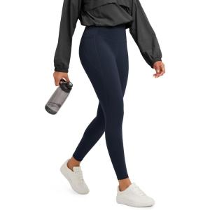 image:imageODODOS Tummy Control 78 Compression Leggings for Women 25 High Waist Workout Yoga Pants with HighPositioned PocketsDeep Navy