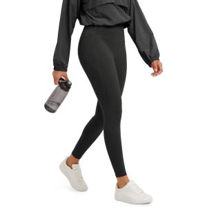image:imageODODOS Tummy Control 78 Compression Leggings for Women 25 High Waist Workout Yoga Pants with HighPositioned PocketsOnyx Black