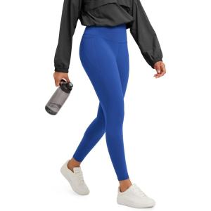 image:imageODODOS Tummy Control 78 Compression Leggings for Women 25 High Waist Workout Yoga Pants with HighPositioned PocketsRoyal Blue