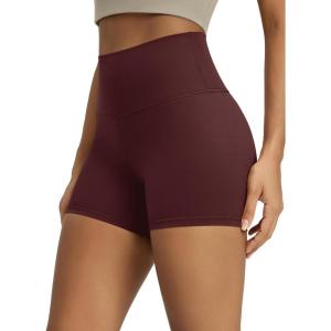 image:imageODODOS Tummy Control Compression Shorts for Women 4  6  8  10 High Waist Workout Biker Shorts with Inner PocketBurgundy