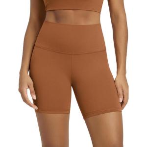 image:imageODODOS Tummy Control Compression Shorts for Women 4  6  8  10 High Waist Workout Biker Shorts with Inner PocketCaramel