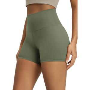 image:imageODODOS Tummy Control Compression Shorts for Women 4  6  8  10 High Waist Workout Biker Shorts with Inner PocketDark Olive