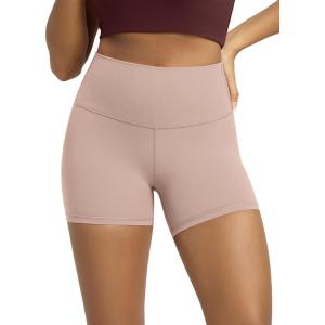 image:imageODODOS Tummy Control Compression Shorts for Women 4  6  8  10 High Waist Workout Biker Shorts with Inner PocketDusty Pink