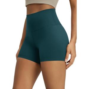 image:imageODODOS Tummy Control Compression Shorts for Women 4  6  8  10 High Waist Workout Biker Shorts with Inner PocketForest Teal