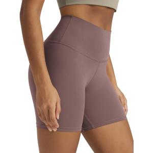 image:imageODODOS Tummy Control Compression Shorts for Women 4  6  8  10 High Waist Workout Biker Shorts with Inner PocketPurple Taupe