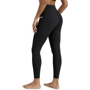image:imageODODOS Womens 3D Contour Butt Lift 78 Compression Leggings with Pockets High Waist Tummy Control Yoga Pants 25 InseamBlack
