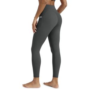 image:imageODODOS Womens 3D Contour Butt Lift 78 Compression Leggings with Pockets High Waist Tummy Control Yoga Pants 25 InseamCharcoal