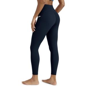 image:imageODODOS Womens 3D Contour Butt Lift 78 Compression Leggings with Pockets High Waist Tummy Control Yoga Pants 25 InseamDeep Navy