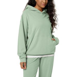 image:imageODODOS Womens Brushed Fleece Oversized Hoodie  Cozy Warm Long Sleeve Pullover Sweatshirt with Kangaroo PocketMint Green Heather