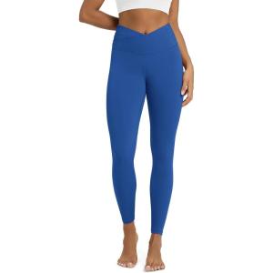 image:imageODODOS Womens Cross Waist Yoga Leggings with Inner Pocket 232528 Gathered Crossover Workout Yoga PantsRoyal Blue
