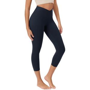 image:imageODODOS Womens Crossover Leggings with Back Pocket 23  25  28 Buttery Soft V High Wasit Lounge Yoga PantsDeep Navy