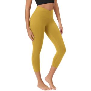 image:imageODODOS Womens Crossover Leggings with Back Pocket 23  25  28 Buttery Soft V High Wasit Lounge Yoga PantsMango Mint
