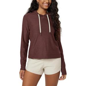 image:imageODODOS Womens Essential Hoodie  Ultra Soft odSTRATUM Tech Pullover UPF 50 Moisture Wicking Long Sleeve TopJava Heather