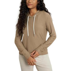 image:imageODODOS Womens Essential Hoodie  Ultra Soft odSTRATUM Tech Pullover UPF 50 Moisture Wicking Long Sleeve TopKhaki Heather