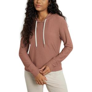 image:imageODODOS Womens Essential Hoodie  Ultra Soft odSTRATUM Tech Pullover UPF 50 Moisture Wicking Long Sleeve TopTamarind Heather