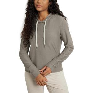 image:imageODODOS Womens Essential Hoodie  Ultra Soft odSTRATUM Tech Pullover UPF 50 Moisture Wicking Long Sleeve TopWarm Grey Heather