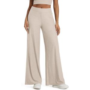 image:imageODODOS Womens Extra Wide Leg Pants  Ultra Soft odSTRATUM Tech Casual Relaxed Lounge Pants with Pockets  29 InseamEcru Heather