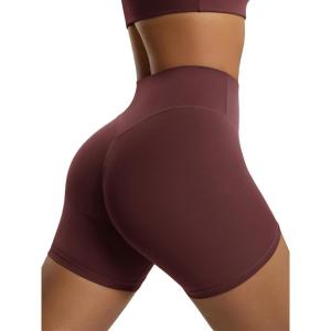 image:imageODODOS Womens Hidden Scrunch Butt Lifting Shorts 5 Inseam  No Front Seam High Waist Booty Sculpting Yoga Biker ShortsBurgundy