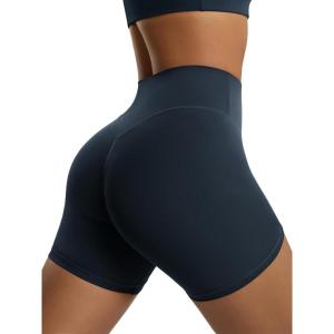 image:imageODODOS Womens Hidden Scrunch Butt Lifting Shorts 5 Inseam  No Front Seam High Waist Booty Sculpting Yoga Biker ShortsDeep Navy