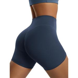 image:imageODODOS Womens Hidden Scrunch Butt Lifting Shorts 5 Inseam  No Front Seam High Waist Booty Sculpting Yoga Biker ShortsNavy