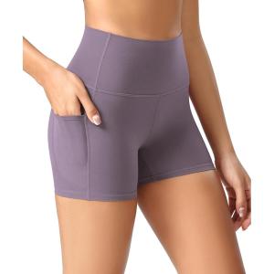 image:imageODODOS Womens High Waist Lounge Yoga Shorts with Pockets 46810 Buttery Soft Biker ShortsAsh Violet