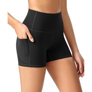 image:imageODODOS Womens High Waist Lounge Yoga Shorts with Pockets 46810 Buttery Soft Biker ShortsBlack