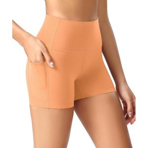 image:imageODODOS Womens High Waist Lounge Yoga Shorts with Pockets 46810 Buttery Soft Biker ShortsNeon Orange