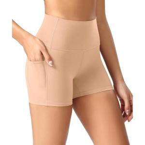 image:imageODODOS Womens High Waist Lounge Yoga Shorts with Pockets 46810 Buttery Soft Biker ShortsPeach
