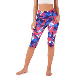image:imageODODOS Womens High Waisted Yoga Capris with Pockets Tummy Control Non See Through Workout Athletic Running Capri LeggingsTriangle