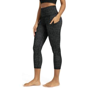 image:imageODODOS Womens High Waisted Yoga Leggings with Pockets Tummy Control Non See Through Workout Athletic Running Yoga PantsBlack Dot