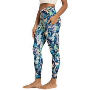 image:imageODODOS Womens High Waisted Yoga Leggings with Pockets Tummy Control Non See Through Workout Athletic Running Yoga PantsBlurred Tropical