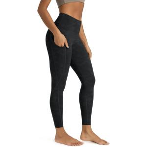 image:imageODODOS Womens High Waisted Yoga Leggings with Pockets Tummy Control Non See Through Workout Athletic Running Yoga PantsCamo Black