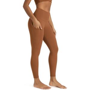 image:imageODODOS Womens High Waisted Yoga Leggings with Pockets Tummy Control Non See Through Workout Athletic Running Yoga PantsCaramel
