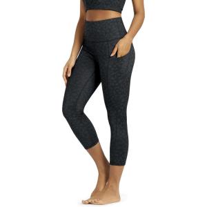 image:imageODODOS Womens High Waisted Yoga Leggings with Pockets Tummy Control Non See Through Workout Athletic Running Yoga PantsCharcoal Leopard