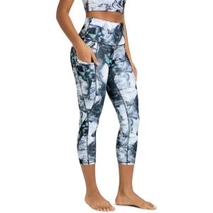 image:imageODODOS Womens High Waisted Yoga Leggings with Pockets Tummy Control Non See Through Workout Athletic Running Yoga PantsCrosstalk Navy