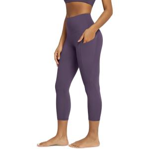image:imageODODOS Womens High Waisted Yoga Leggings with Pockets Tummy Control Non See Through Workout Athletic Running Yoga PantsDark Purple