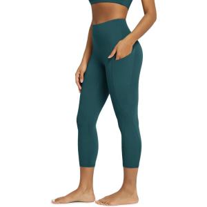 image:imageODODOS Womens High Waisted Yoga Leggings with Pockets Tummy Control Non See Through Workout Athletic Running Yoga PantsForest Teal