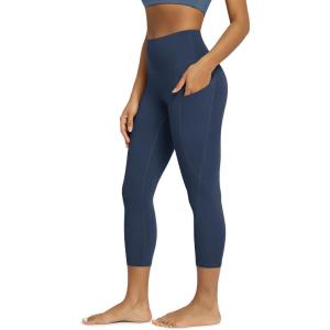 image:imageODODOS Womens High Waisted Yoga Leggings with Pockets Tummy Control Non See Through Workout Athletic Running Yoga PantsNavy