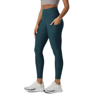 image:imageODODOS Womens High Waisted Yoga Leggings with Pockets Tummy Control Non See Through Workout Athletic Running Yoga PantsNavy Heather