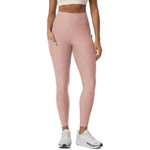 image:imageODODOS Womens High Waisted Yoga Leggings with Pockets Tummy Control Non See Through Workout Athletic Running Yoga PantsRose Pink Heather